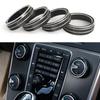 4 шт., поворотная ручка автомобильного кондиционера, кольцо для Volvo S60 XC60 V60 V40 S80, автомобильная кнопка вентилятора, аудио стерео ручка регулировки громкости, крышка