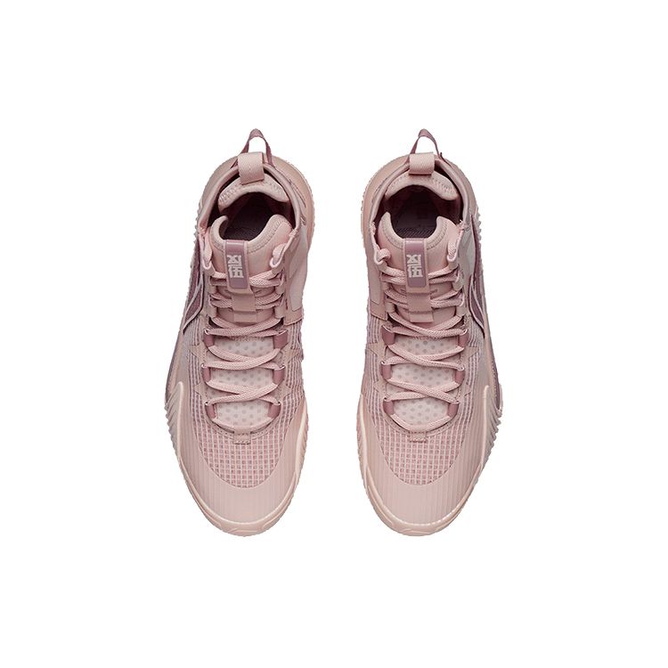 Баскетбольные кроссовки Li Ning Anti-Five 2 с нескользящей подошвой, износостойкие, мужские, дымчато-розовые, ABFR001-9
