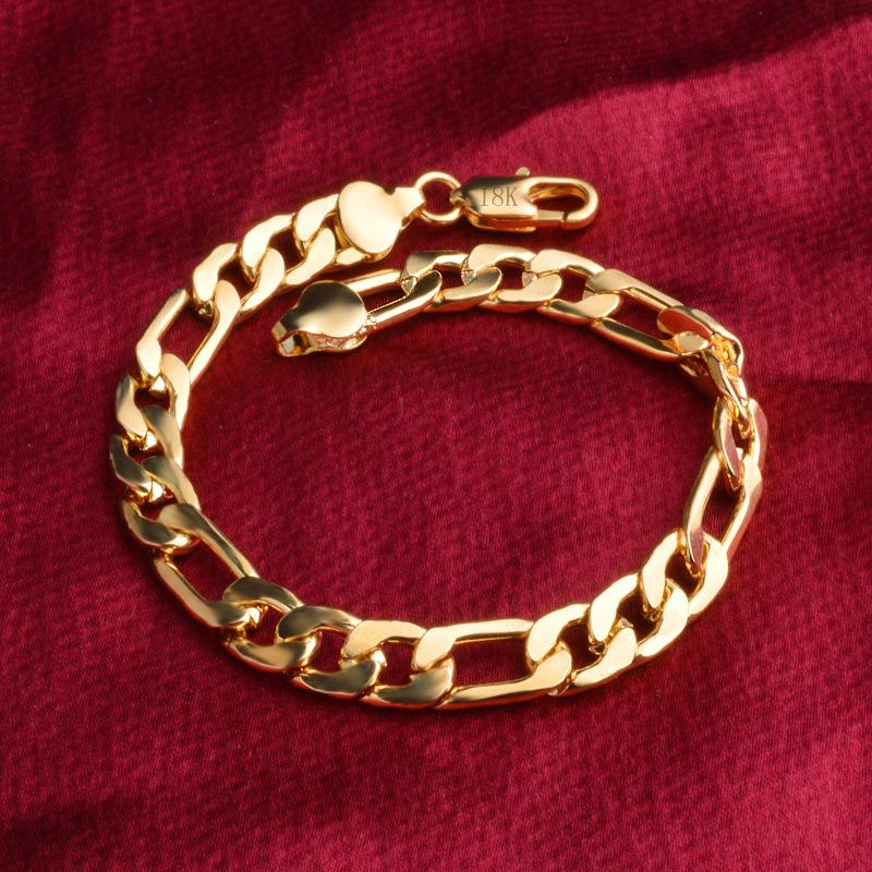 New 925 Sterling Silver Bracelet 18K Gold 8MM Ferrero Bracelet Men&Women Charm Jewelry Wedding Gift