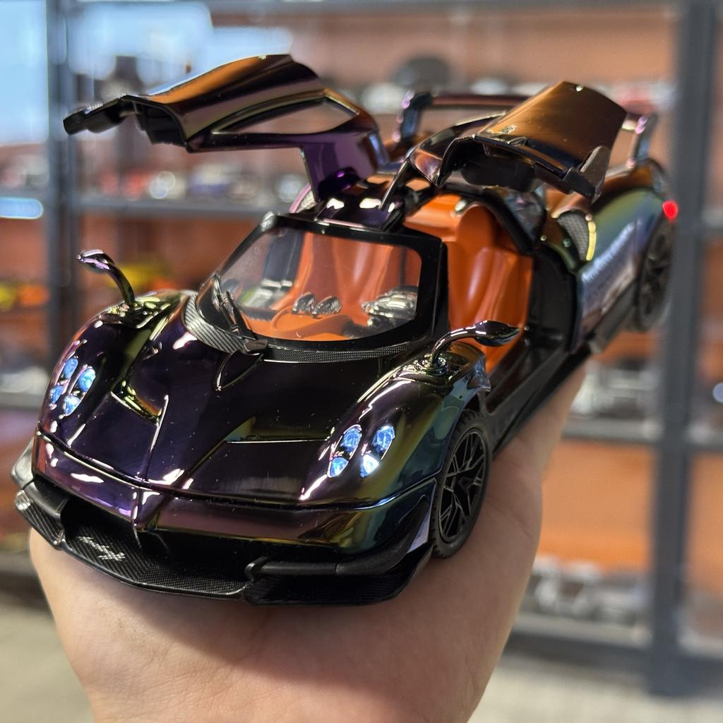 1:24 Pagani Huayra Dinastia BC Суперкар Сплав Гальваника Модель Спортивного Автомобиля Металл Автомобили Модель Гоночной Машины на Трассе Звук Свет