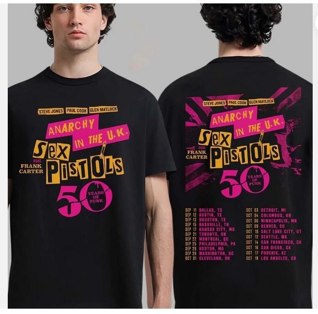 Sex Pistols TOUR Years 2026 Tour T-Shirt 2 SIDE S-5XL