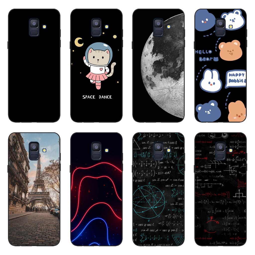 For Samsung Galaxy A6 2018 Silicone Case SIM SM A600 A600F Phone Case Tpu Case Coque Samsung Galaxy A62018 black