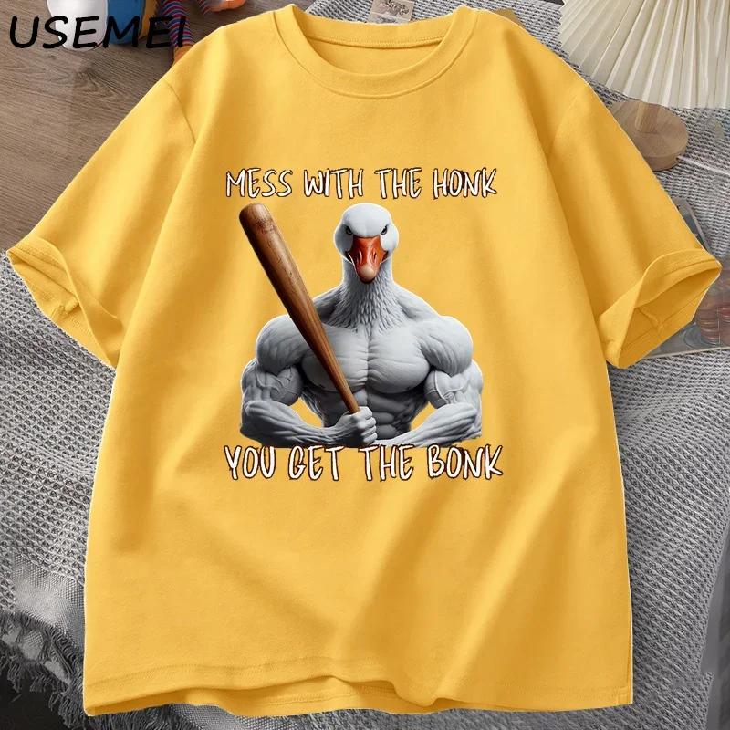 Mess with The Honk You Get The Bonk Funny Duck Goose T Shirt Goose Bumps I Got Too Silly Goose Tshirt Short Sleeve Tee