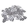 100pcs Heart Shaped Patches Iron On Black White Grids Embroidered DIY Applique Patches for Clothes