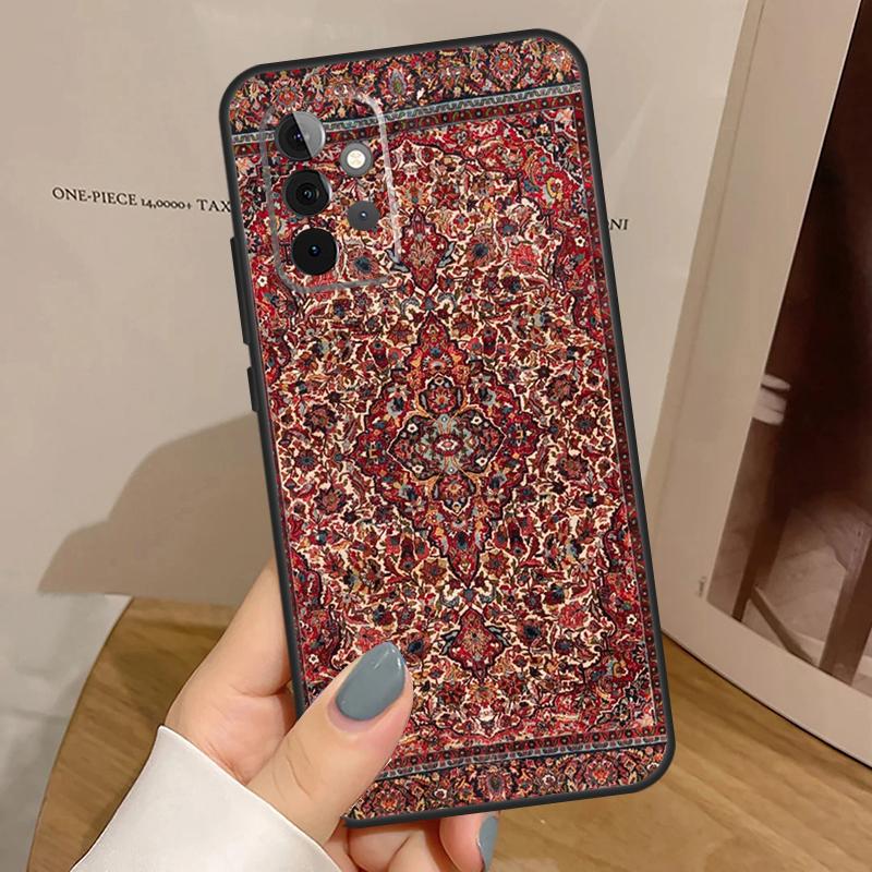 Чехол с цветочным узором, персидский ковер, для Samsung Galaxy A55 A35 A15 A54 A34 A14 A33 A53 A13 A23 A17 A06 A16 A56 A36 A32 A52