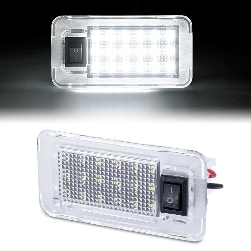 Car LED License Plate Lights with Switch Luggage Trunk Light Number Plate Lamp Car Lights For Toyota RAV4 MK5 Prius Siena Venza License Plate Lights