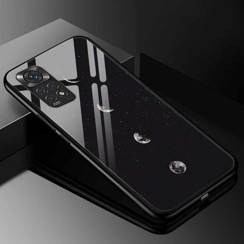 For Xiaomi Redmi Note 11s Case Tempered Glass Fashion Cover for Redmi Note 11 Pro 5G Global Note11 Case, 9s 10s Bumper Note11s