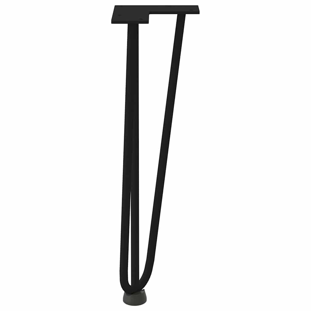 Vidaxl Nogi Do Stołu Hairpin, 4 Szt., Czarne, 42 Cm, Lita Stal