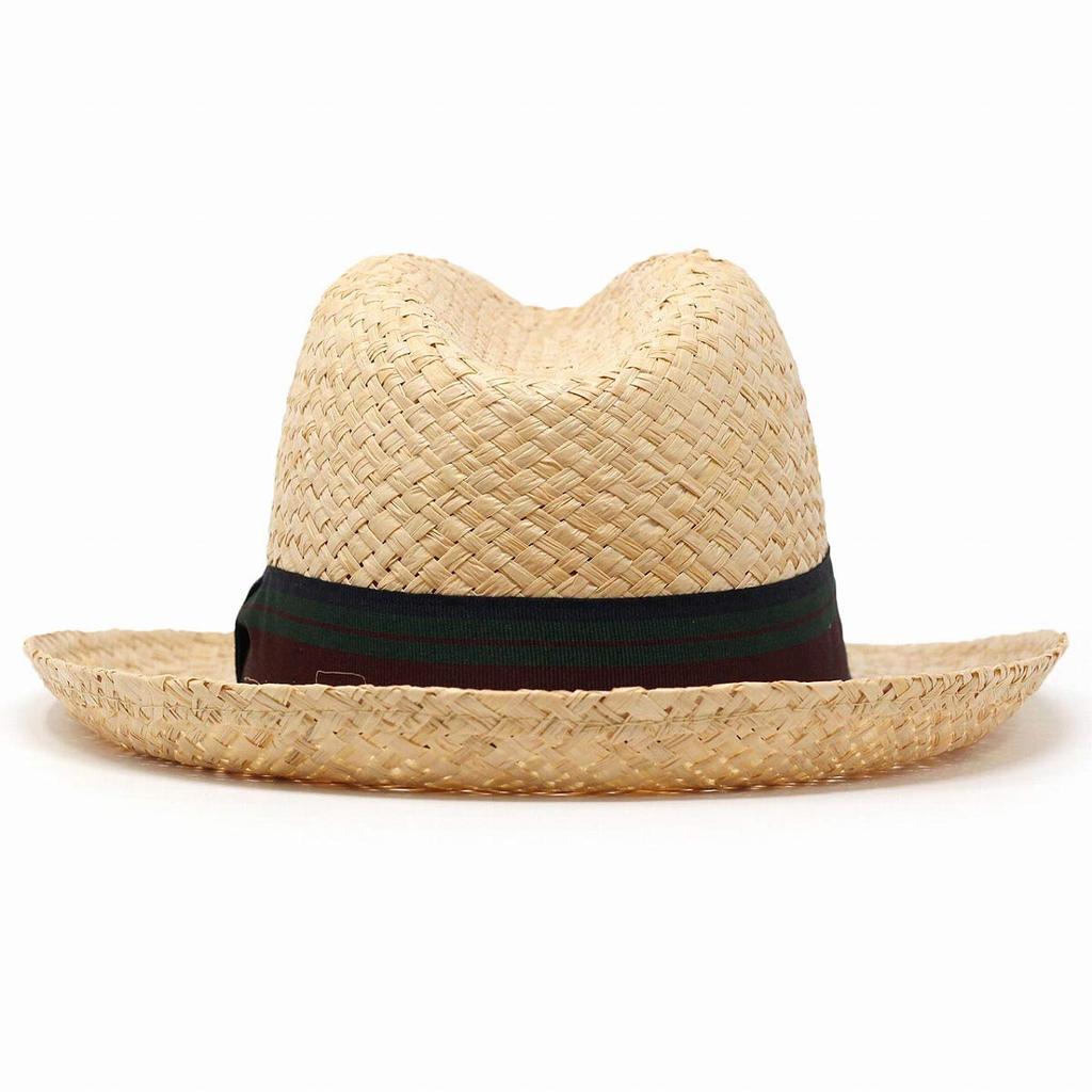 GALLIANO SORBATTI Сложенная соломенная шляпа, размер 57 см, натуральная шляпа, шляпа, рафия, Италия, весна/лето, (фактический приблизительно. 56см),
