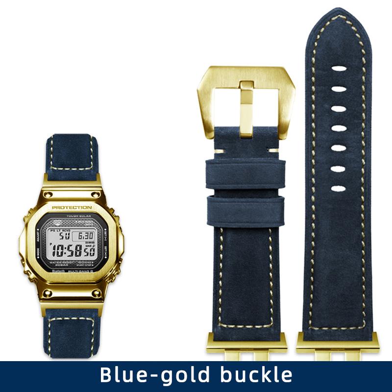 Классический ретро-ремешок из натуральной кожи CrazyHorse Skin для Casio G-SHOCK GMW-B5000 35th anniversary series Модифицированный стиль Мужские часы