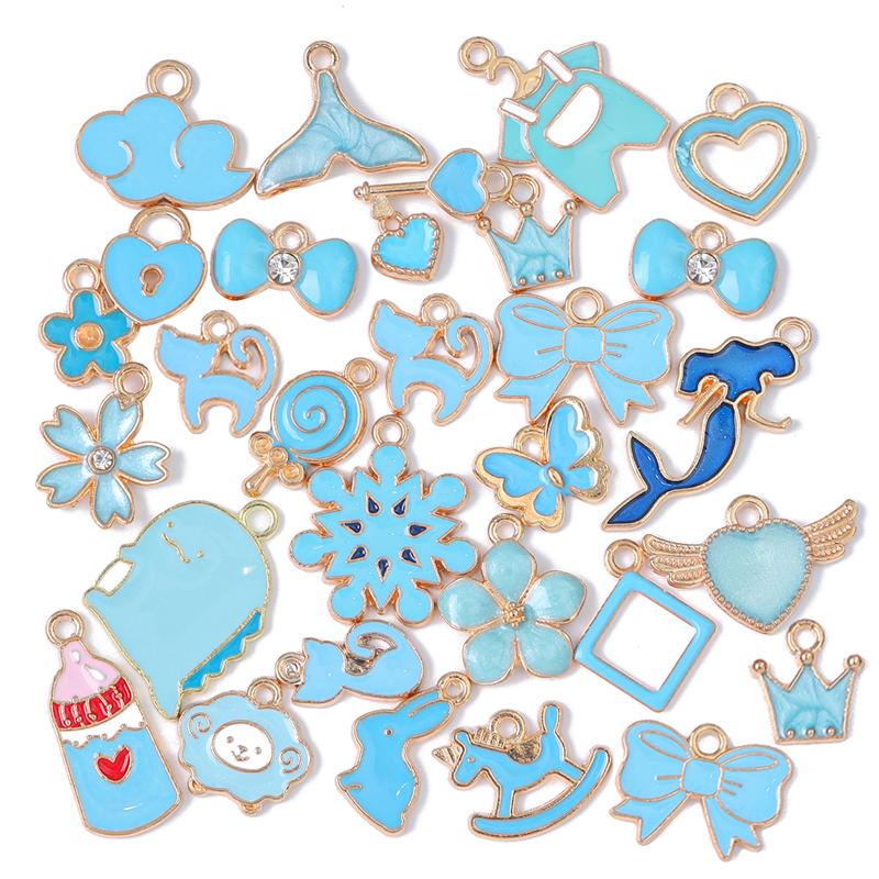 10 шт., подвески из сплава, масляные животные, цветы, случайный микс, подвески, бусины для самостоятельного изготовления ювелирных изделий