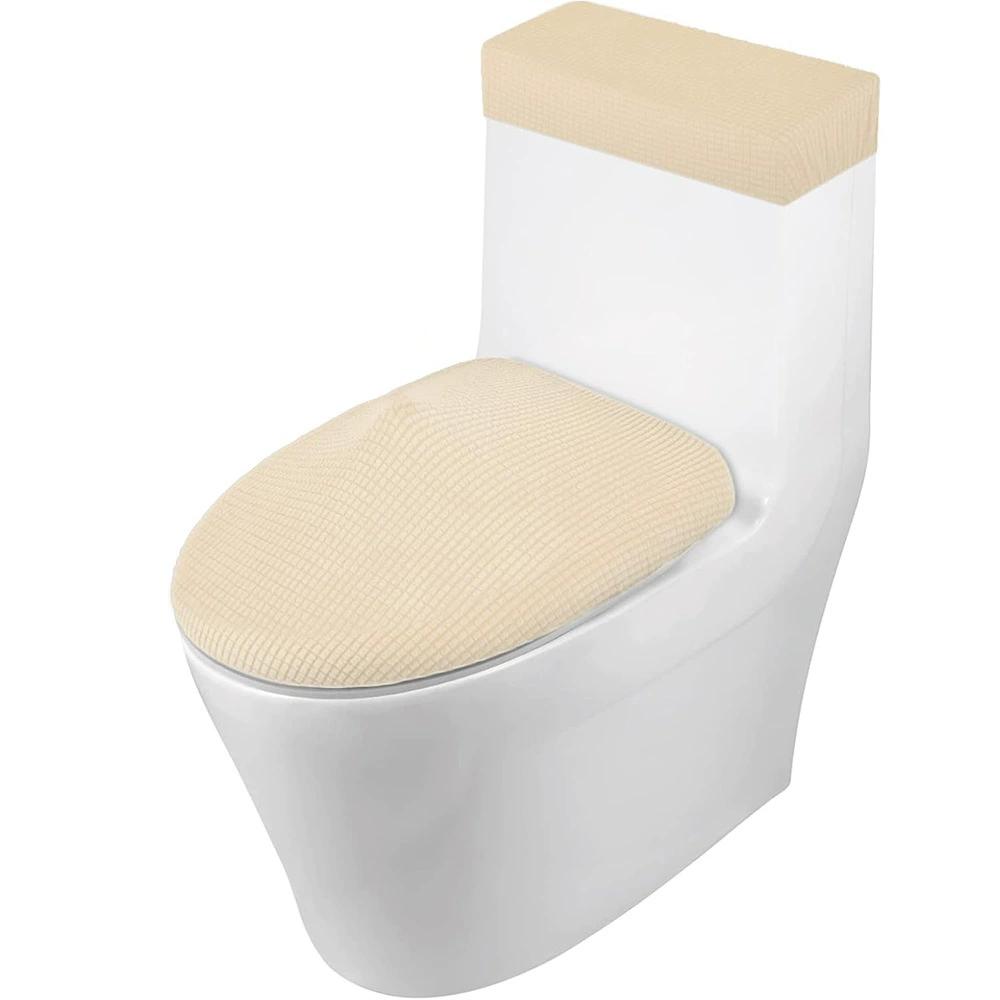 2pcs elastic corn kernels toilet seat cover fresh solid color bathroom sanitary napkin cover suitable for all seasons wrapped U-shaped adapter