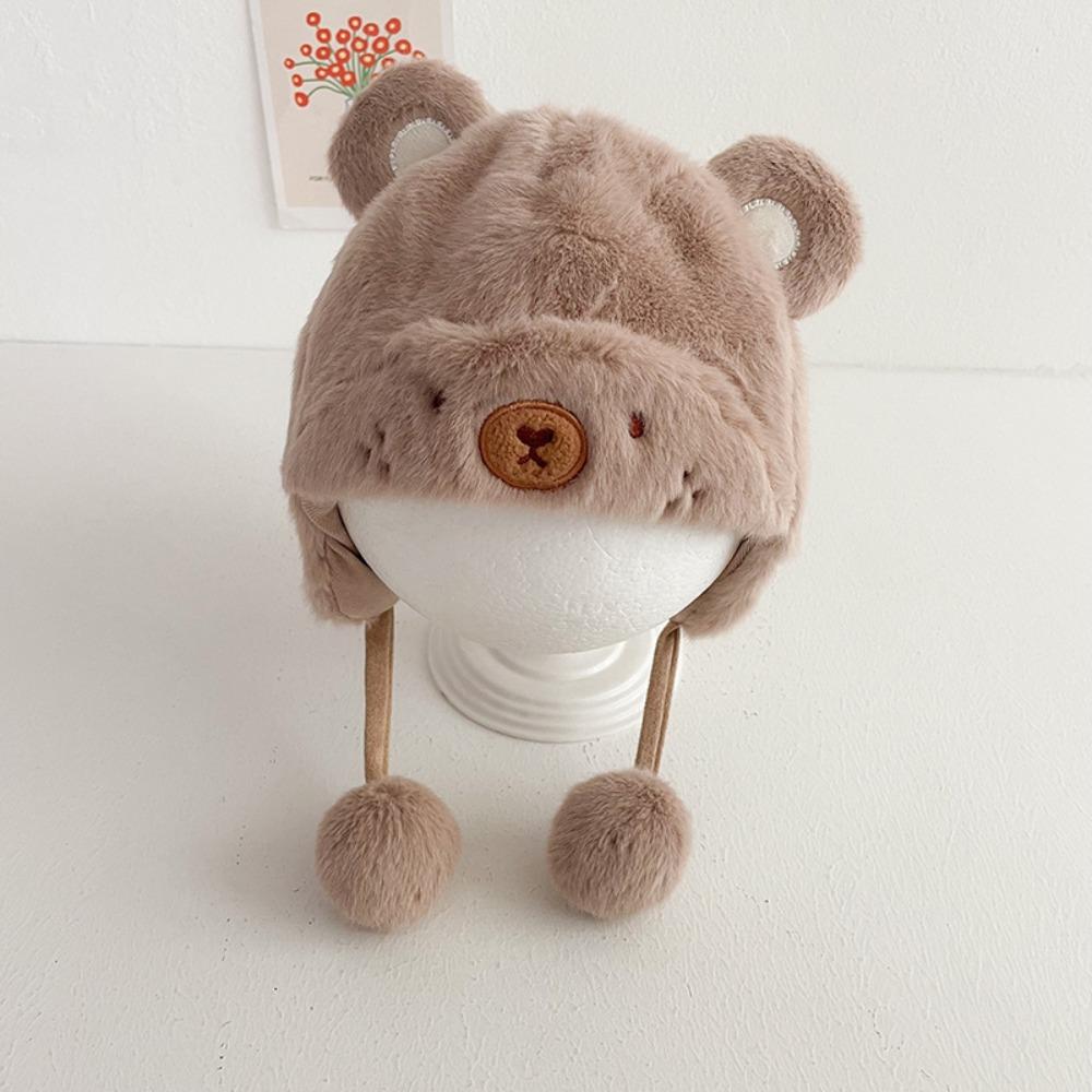 Cold and Warm Protection Baby Soft Plush Warm Hat Windproof Outdoor Thick Ear Protection Bonnet