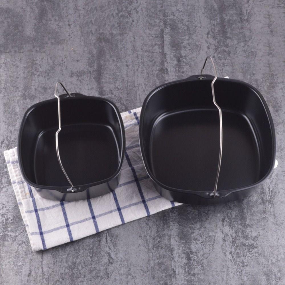 Non-stick Air Fryer Liner Carbon Steel Baking Dish Pan Replacement Air Fryer Accessories Kitchen