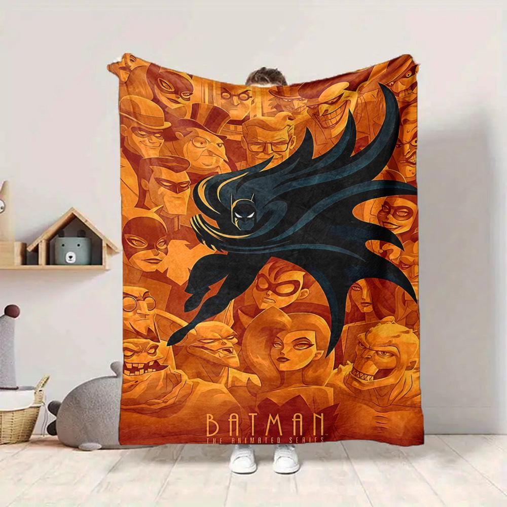 1pc Batman Blanket Lightweight Flannel Throw For Sofa, Bed, Travel, Camping, Livingroom, Office, Couch, Chair, And Bed