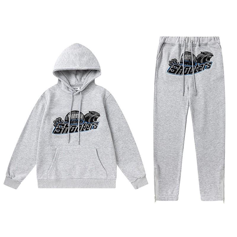 Unisex Hooded Sweatshirt Set With Embroidered Eagle Design Loose Fit Hip Hop Streetwear Men Women Winter