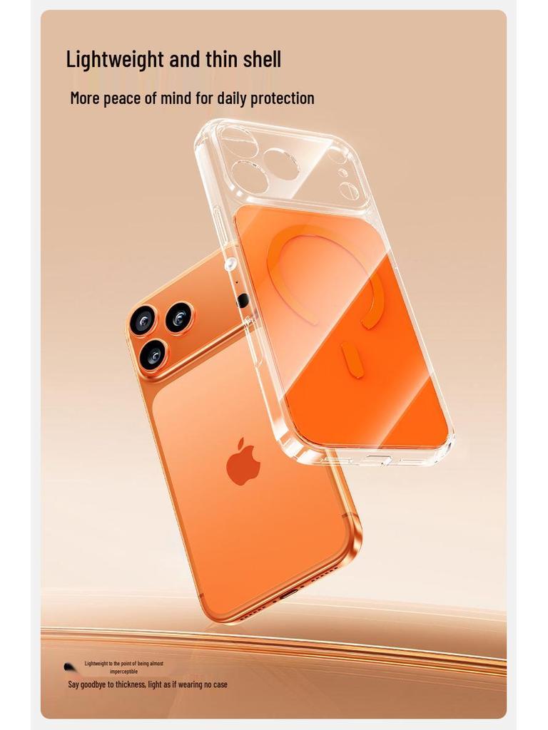 Магнитный прозрачный чехол для iPhone 17 Pro Max с защитой от падений