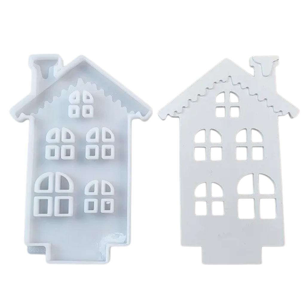 Снежный дом, подсвечник, силиконовая форма, эпоксидная смола, подставка для свечи, форма для гипсового подсвечника, форма для украшения дома