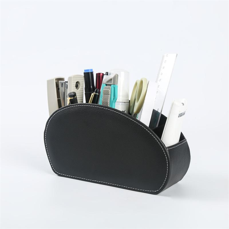 LG8175 5-Compartment PU Leather Multifunctional Office Organizer Pen Holder Home Office & School Multi-Purpose Storage
