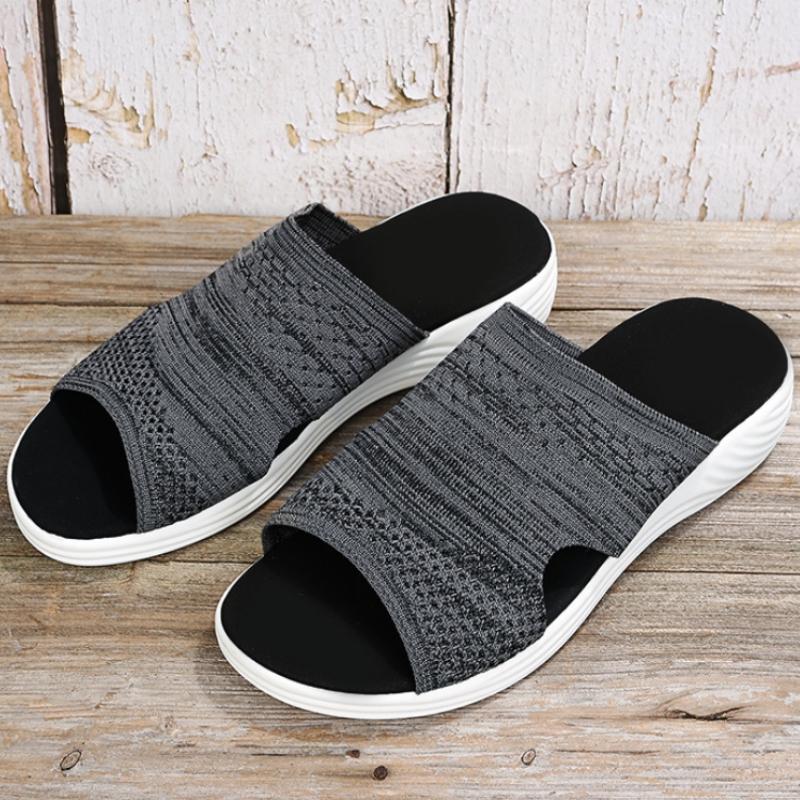 Женская обувь с открытым носком, туфли на плоской подошве, повседневные сандалии, уличная обувь для лета