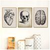 Brain Finger Skull Human Anatomy Poster Vintage Wall Art Canvas Painting Nordic Posters And Prints Wall Pictures For Living Room
