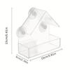 Reusable Tray Suction Cup Bird Feeder Window Type Squirrel Food Container  Outdoor