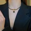 Кожаное черное ожерелье-цепочка, модное индивидуальное темпераментное женское ожерелье в стиле ретро, ​​креативные ювелирные изделия, подарки