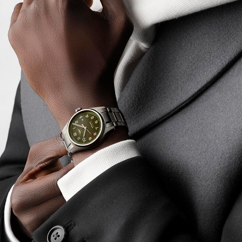 LONGINES Коллекция Spirit Автоматический Механический Механизм Мужские Часы Часы 40мм Зеленый Циферблат L3.810.4.03.6