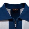 Summer New Lapel Short-Sleeved Woolen Polo Shirt Foreign Trade Men'S Striped Polo Men'S Short-Sleeved Top