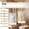 Fashionable Collar Pin 2Pcs Vintage Sweater Clips for Women Girls, Retro Faux Pearl And Rhinestones Cardigan Clips, Elegant Clothing Fasteners Dresses