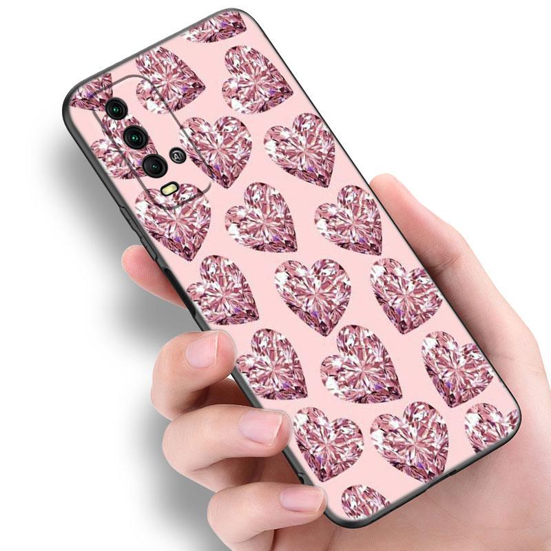 Чехол для телефона Crystal Diamond для Xiaomi Redmi Note 5 6 9T K20 K40 K50 Pro 7A 8A 9A 9C 9i 10A 10C A1 S2 Мягкий черный чехол из ТПУ