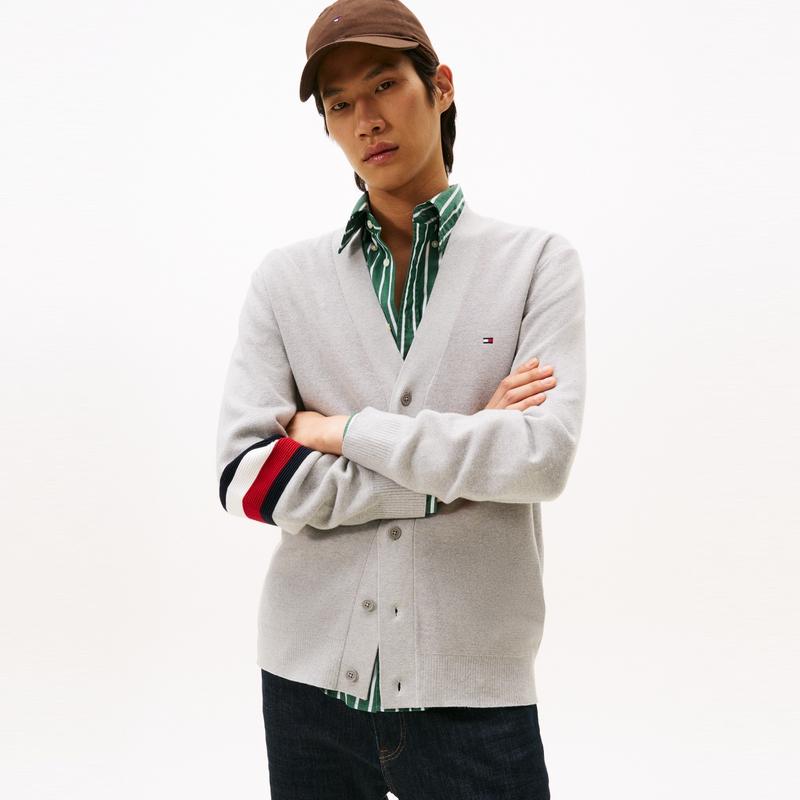 Tommy Hilfiger Knitwear Men's V-neck Moderate Straight Fit MW0MW40197