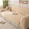 1pc Elastic Sofa Cover, Skirt Design Jacquard Sofa Cover, Pet Friendly, Furniture Protection Cover Four Seasons Universal,for Living Room, Office