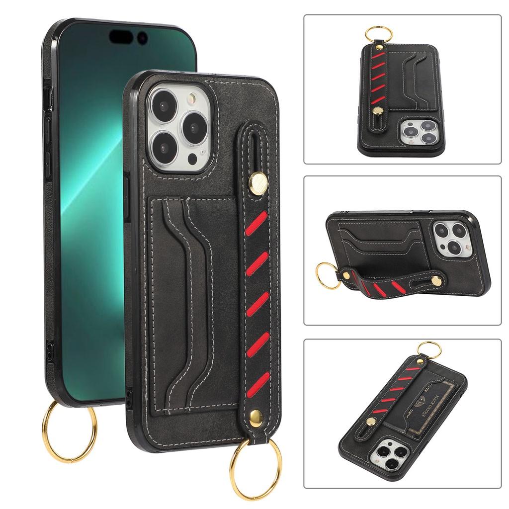 Luxury Business Wrist Strap Phone Case For iPhone 11 Pro Plus 11Pro XS MAX XR XS X 7 8 6 6S Plus 7Plus 8Plus 6Plus 6splus Back Cover With Card Slot