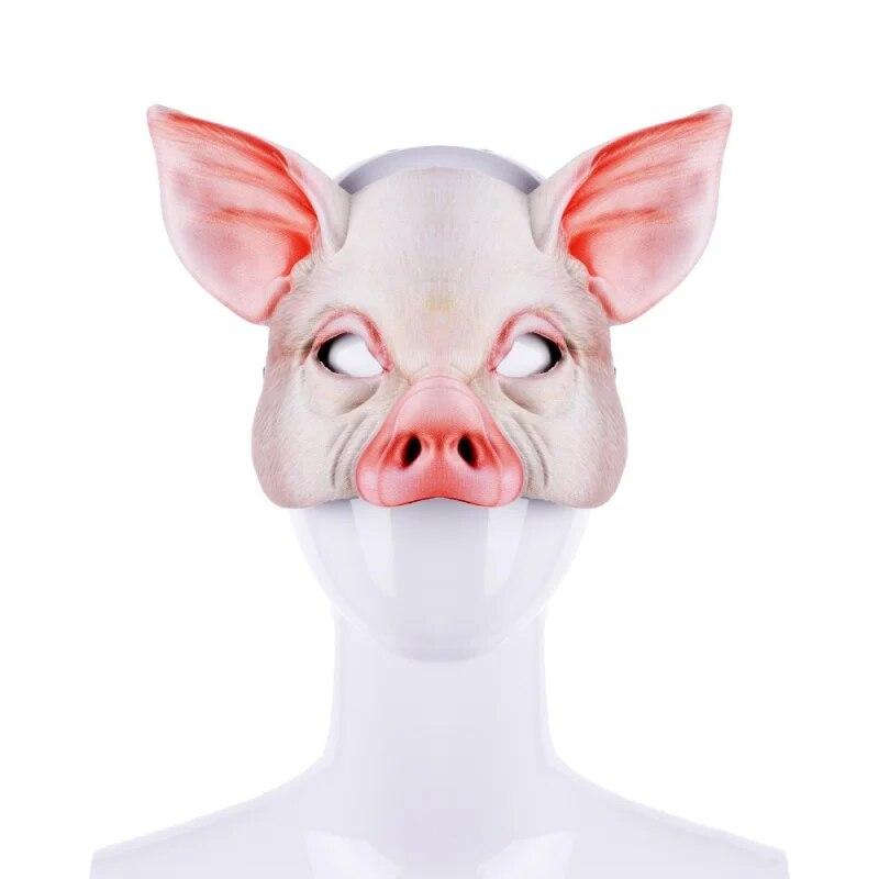 Halloween Pig Head Mask Head Wear Fancy Adult Costume Accessory Party Cosplay Halloween Mask