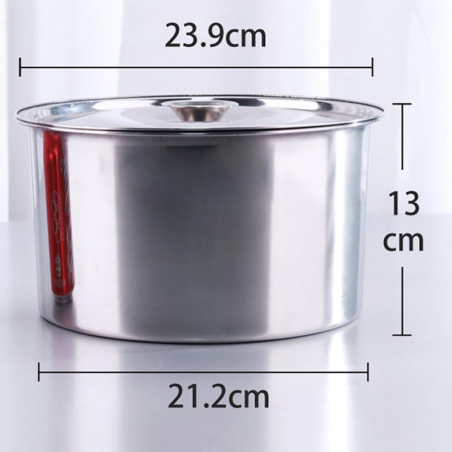 Stainless Steel Basin with Lid Metal Bowl Sauce Serving Dish Metal Bowl with Cover Metal Bowl with Cover Containers with Lids