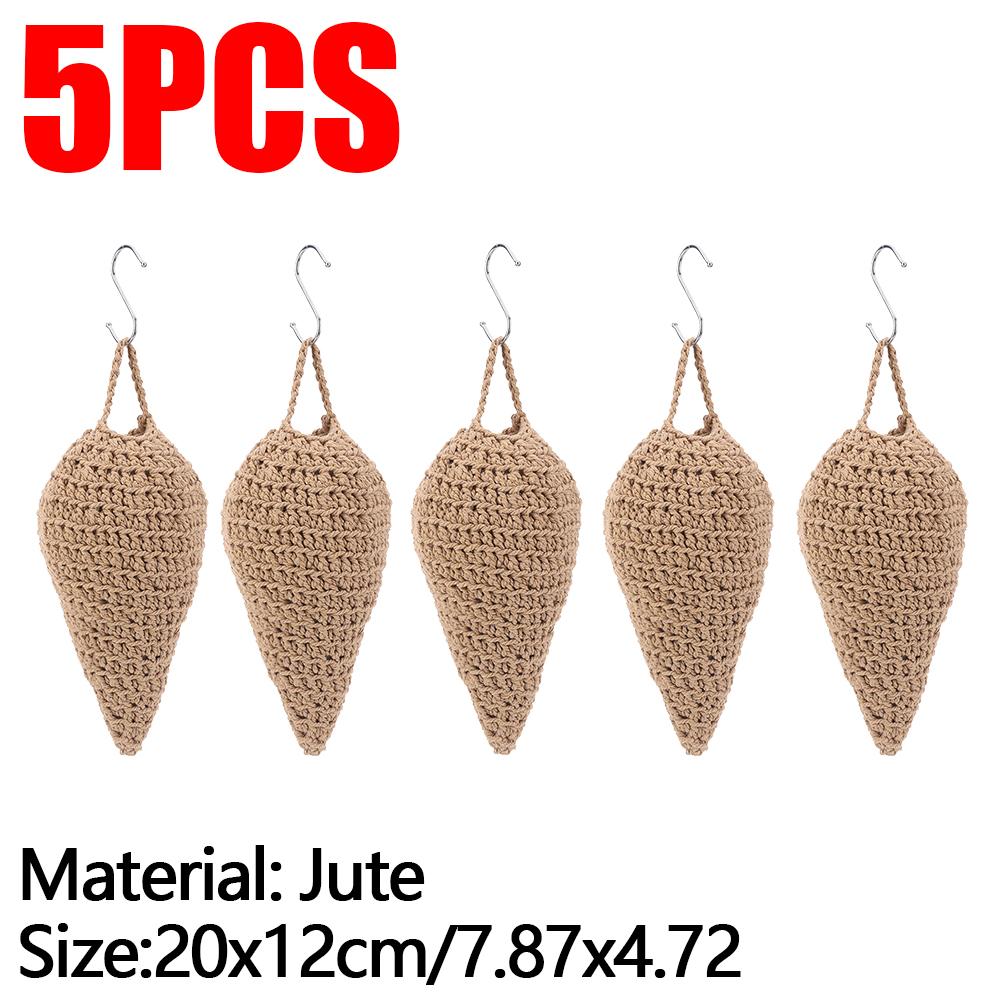 Вязаное крючком приманка для осиного гнезда, поддельное гнездо шершней, отпугиватель поддельных шершней, подвесная приманка для осиного гнезда в подарок на новоселье