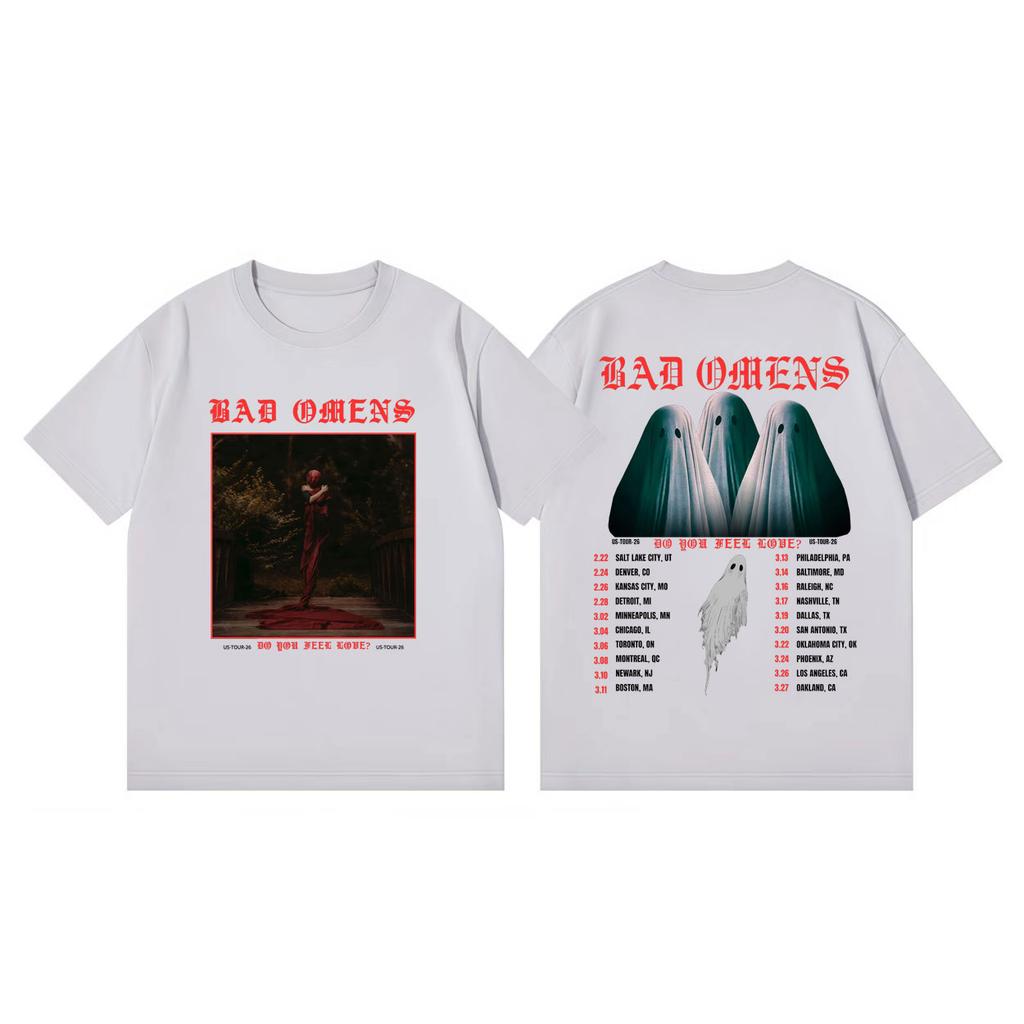 Bad Omens Do You Feel Love Tour 2026 Graphic T Shirts Gothic Vintage Short Sleeve T Shirt Men Women Fashion Casual Loose Tshirt