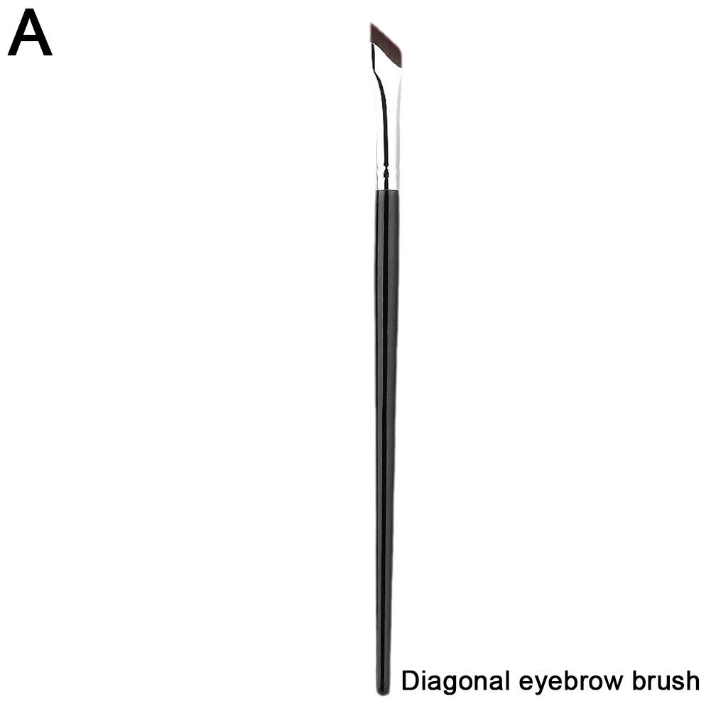 Ultra Thin Fine Angle Flat Diagonal Eyebrow Brush Silky Bristles Slender Brush Head Strong Powder Grip For Professional Beginner