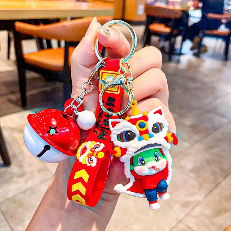 Playful Silicone Snake Year Keychain With Traditional Chinese Elements For Memorable Presents