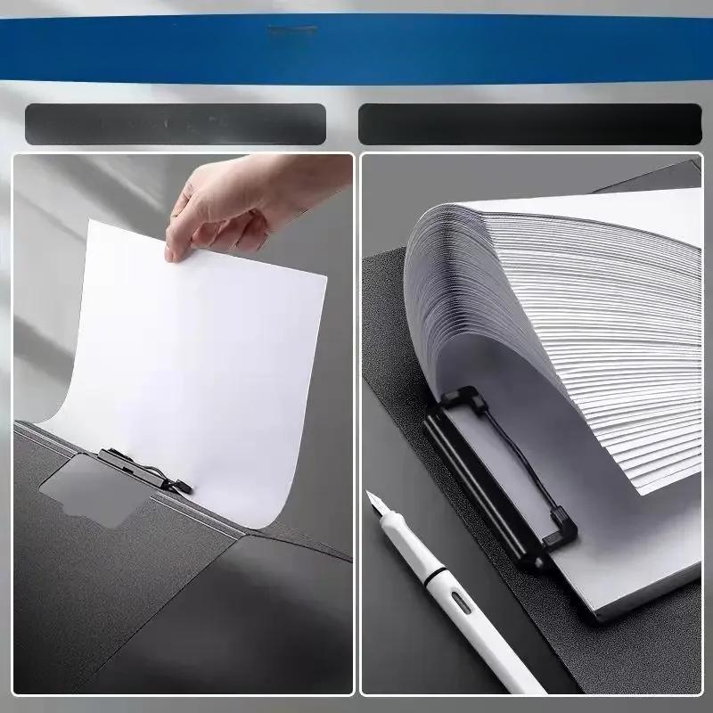 1pc A4 File Folders, Documents Organizer, Clipboard With Cover, Paper Folder For Business & School, Stationery & Office Supplies