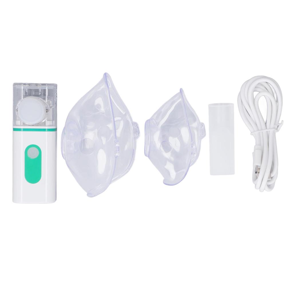Portable Nebulizer Handheld Mesh Atomizer Breathing Cool Mist Inhaler for Home Daily Travel 1.5W Green