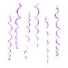 6 Pcs Colorful Ceiling Swirl Foil Decorations Plastic Hanging Spiral Streamers for Wedding Birthday Graduation New Year Party Decoration