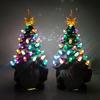 Yousheng Lighted Christmas Gnome Tree 6" Resin Faceless Old Man Christmas Tree with Multicolored Lights for Tabletop Home Room Fireplace Decor