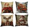 Новые Рождественские наволочки для гостиной с принтом, Декоративные наволочки, Скандинавские Рождественские наволочки