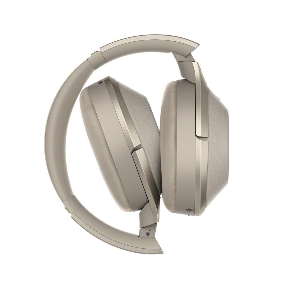 Sony Беспроводные аудионаушники с шумоподавлением, цвет серый бежевый, MDR-1000X, совместимость с Bluetooth/Hi-Res, микрофон, (MDR-1000X C)