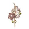 Высококачественный сплав тяжелой промышленности горный хрусталь брошь в виде букета роз элегантная женская одежда брошь ювелирные изделия булавка