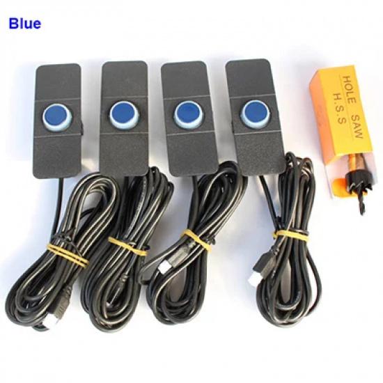 GreenYi Car Parktronics Assistance 4PCS 16mm Adjustable Flat Sensors Reverse Backup Radar Sensor Detector Sound Buzzer Alarm