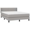 Sommier à lattes avec matelas - Maison Exclusive - 140x200cm - Tête de lit réglable - Gris clair
