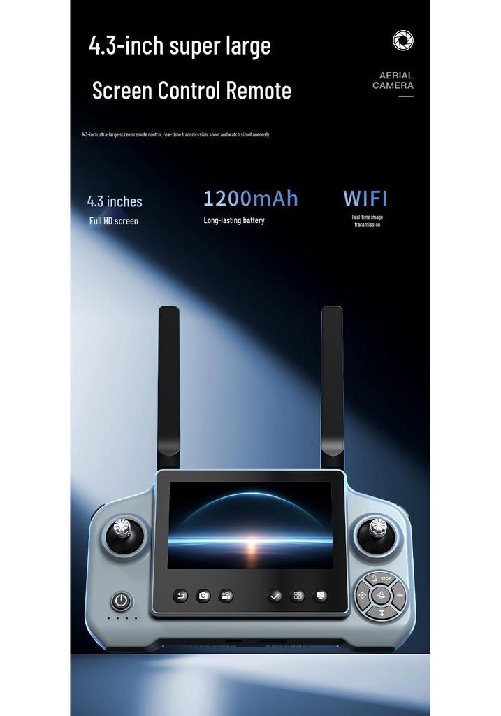 AE21 Brushless Remote Control Drone with 4.3" Screen & Obstacle Avoidance